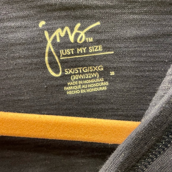 Two Just My Size size 5X zip- up jersey weight hoodies. One black one navy. - Picture 6 of 6